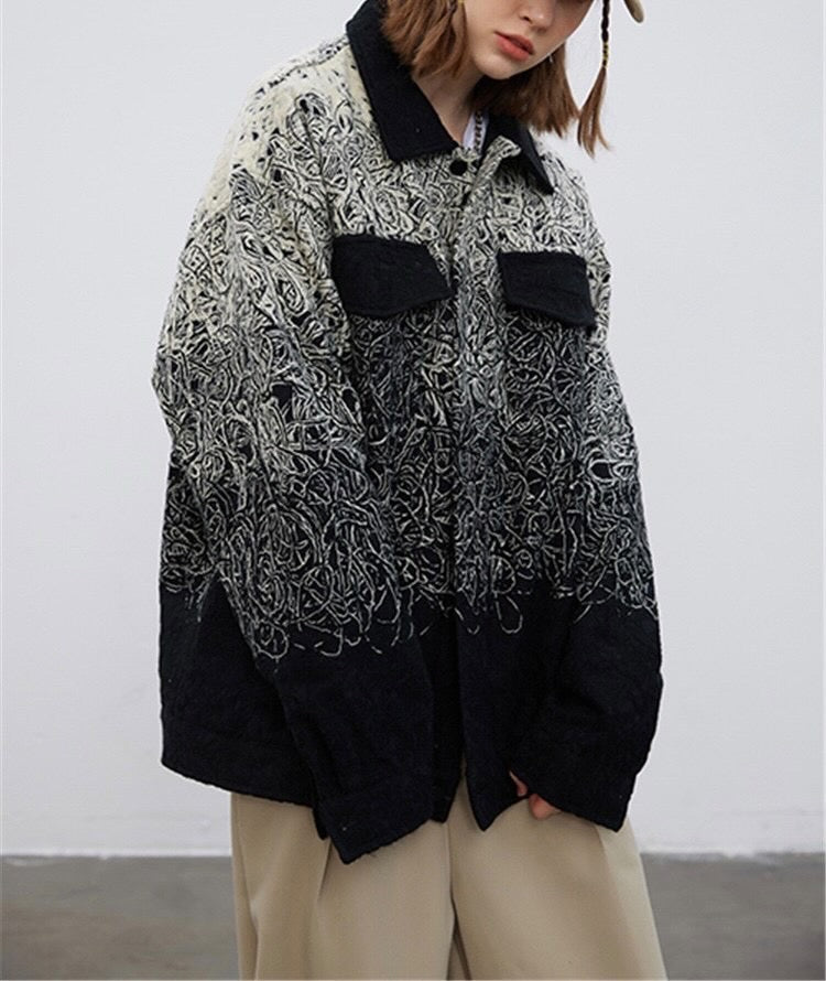 Ombré Black and White Jacket