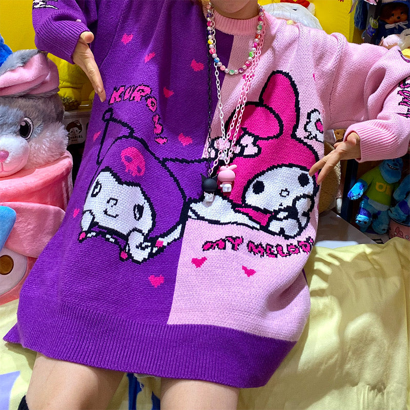 Sanrio My Melody and Kuromi Sweaters